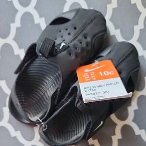 Nike Kids Sunray Protect 2 Black Sandals Size 10